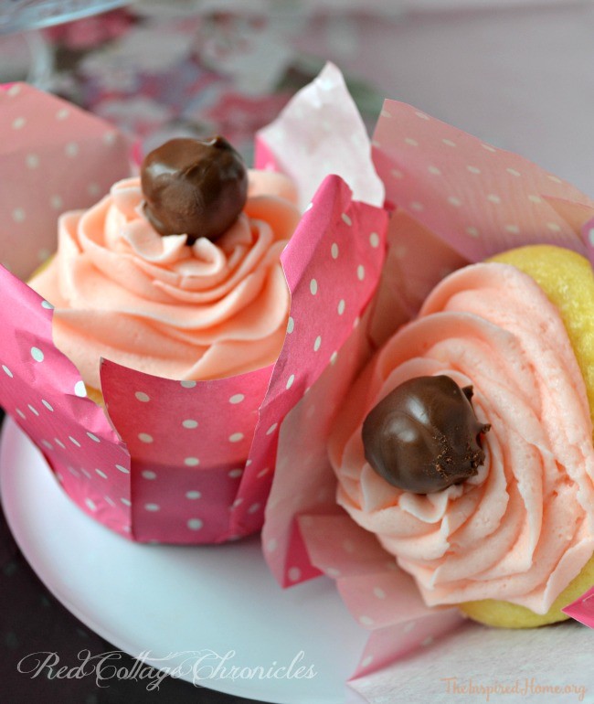 Chocolate Cherry Cupcakes make perfect classroom treats for Valentine's Day