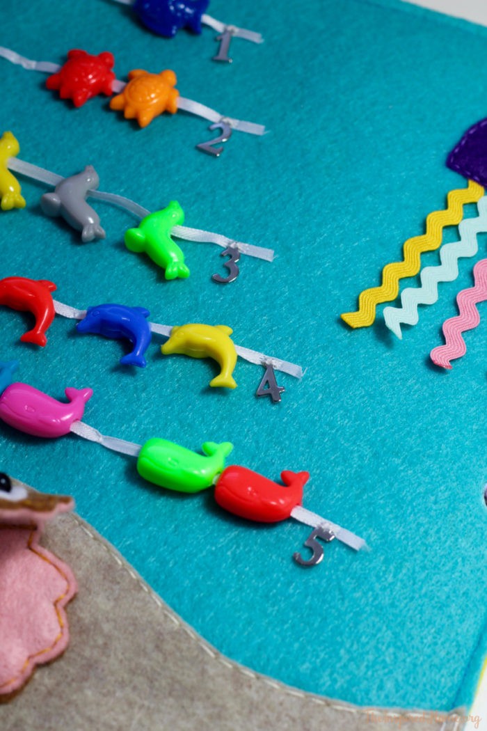 TheInspiredHome.org // Toddler Quiet Book Page Ideas: Under the Sea Counting