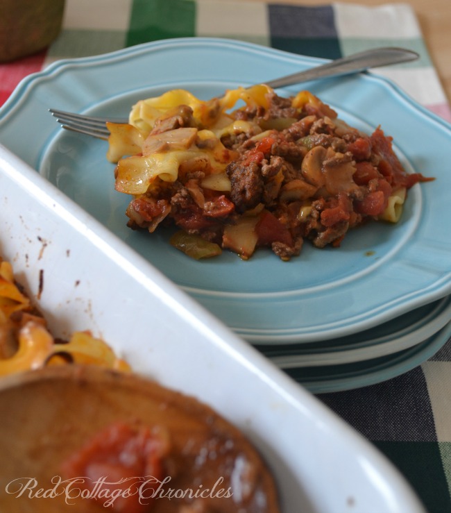 An easy weeknight meal, cheeseburger casserole