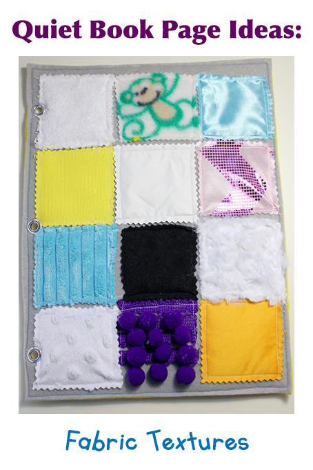 TheInspiredHome.org // Toddler Quiet Book Page Ideas: Fabric Textures Page