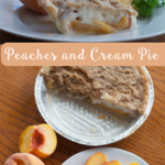 TheInspiredHome.org // Peaches and Cream Pie. A simple sour-cream based pie recipe using fresh peaches.