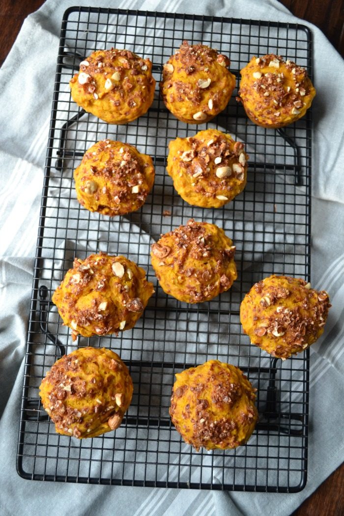 Pumpkin Carrot Praline Muffins