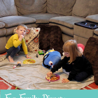 TheInspiredHome.org // Fun Family Dinners: Indoor Picnic - stay in and have a family movie night including a picnic-style dinner!