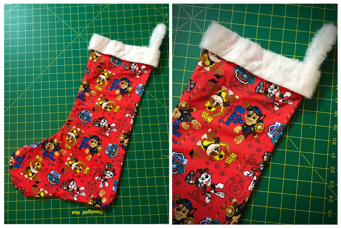 TheInspiredHome.org // DIY Paw Patrol Stocking Detail