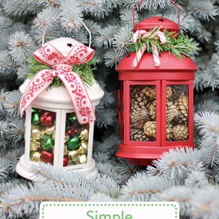 TheInspiredHome.org // Simple DIY Holiday Lanterns. Use store-bought lanterns and add your own personal touch.