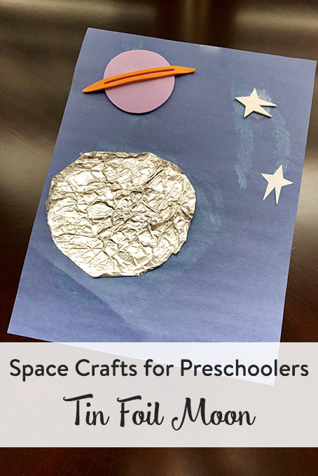 Space Crafts for Preschoolers: Tin Foil Moon â€¢ Space Crafts for