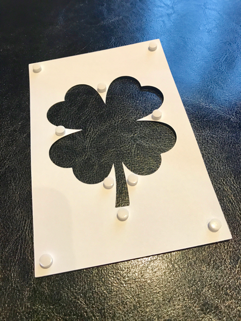 TheInspiredHome.org // DIY Washi Tape Shamrock Art. A quick and simple way to add a little decoration to your St. Patrick's Day mantel!