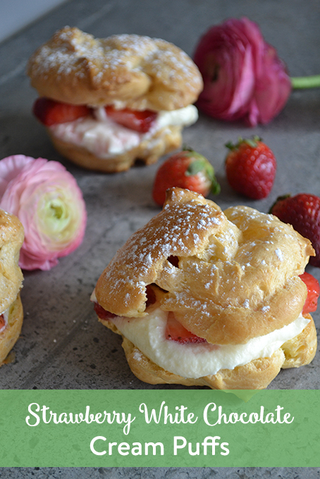 TheInspiredHome.org // Strawberry White Chocolate Mini Cream Puffs