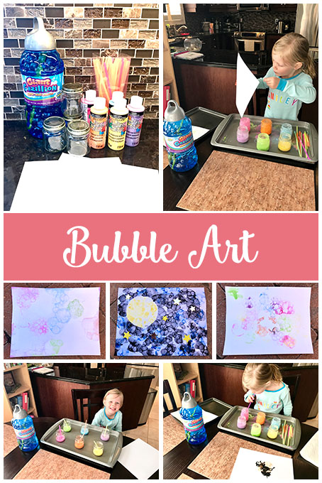 Water bottle bubble fun - Projects for Preschoolers