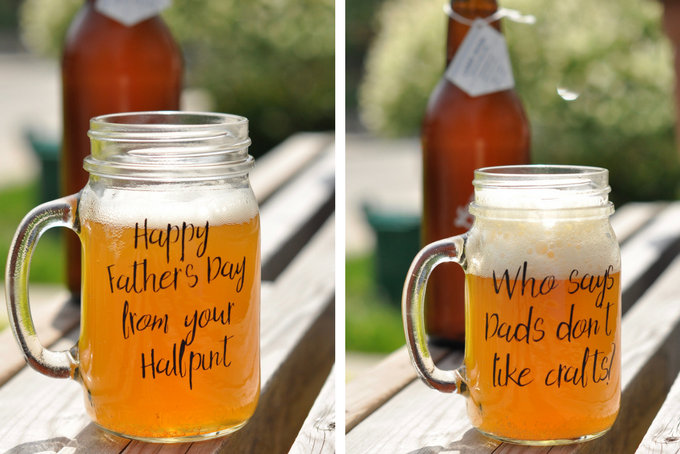 TheInspiredHome.org // Custom DIY Craft Beer Mugs set of 4