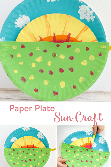 TheInspiredHome.org // Paper Plate Sun Craft. This simple colourful paper plate & paint craft is sure to be a hit with your little people.